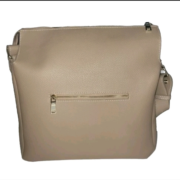 Sondra Roberts Squared Black & Tan Large Tassle Tote Shoulder Zip Designer Bag - Picture 7 of 11